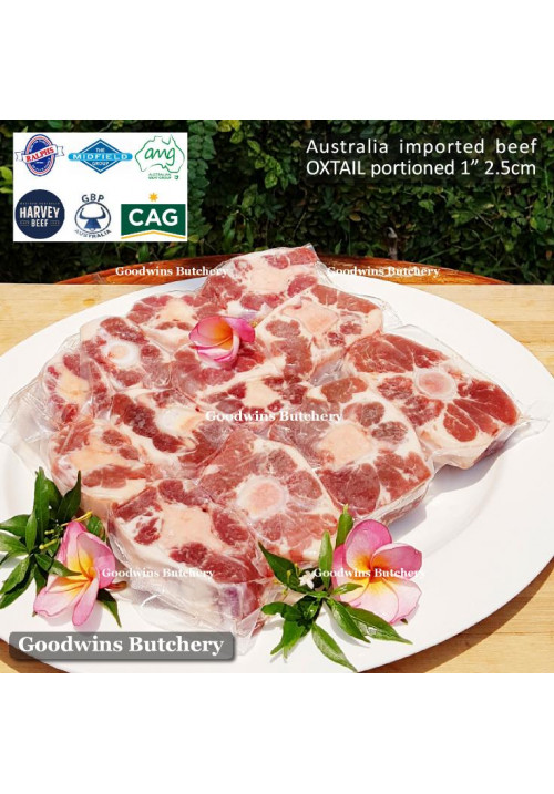 Beef OXTAIL Australia GBP / AMG frozen portioned 1" 2.5cm +/- 1.6 kg 10-12pcs (price/kg)